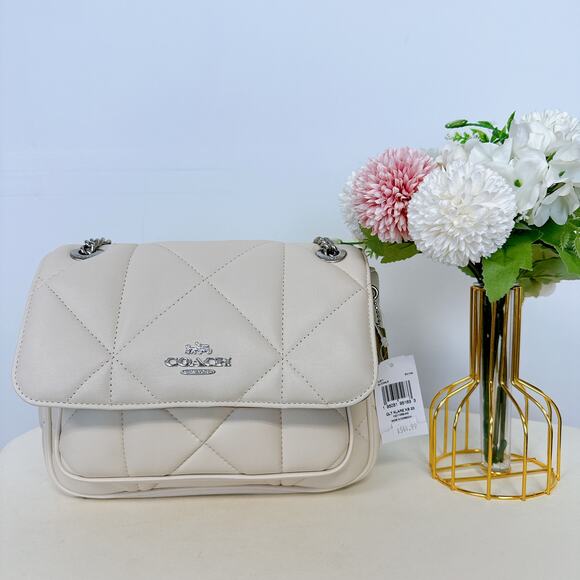Coach CJ611 Klare Crossbody 25 With Puffy Diamond Quilting IN CHALK - Picture 2 of 7